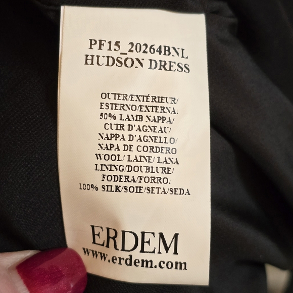 NWT ERDEM Hudson Navy Sleeveless Crystal Embellished Midi Dress, Sz 6 - Picture 8 of 11